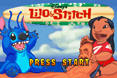 Lilo & Stitch title screen for GameBoy Advance